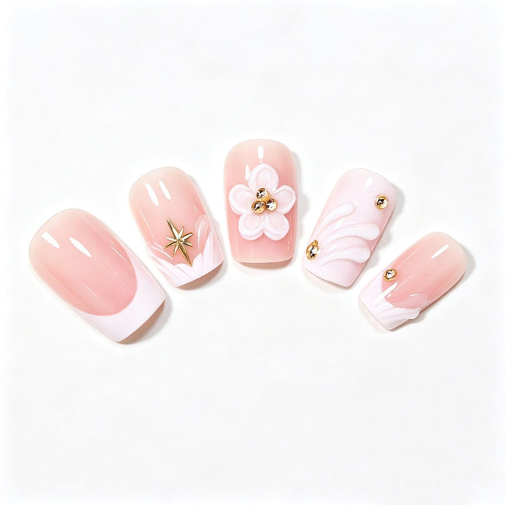 Floral-Themed 3D Nail Art Set Bowlift