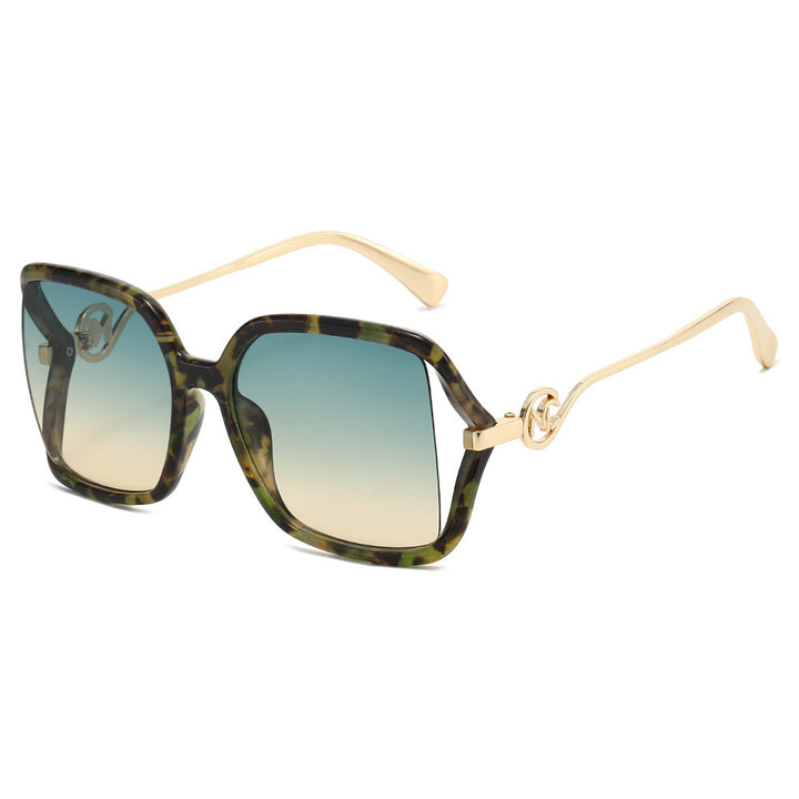 Oversized Geometric Gradient Sunglasses Bowlift