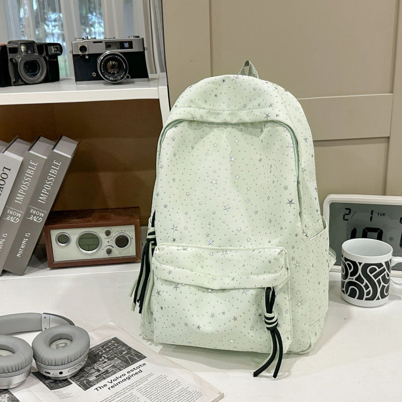 Star-Printed Casual Backpack