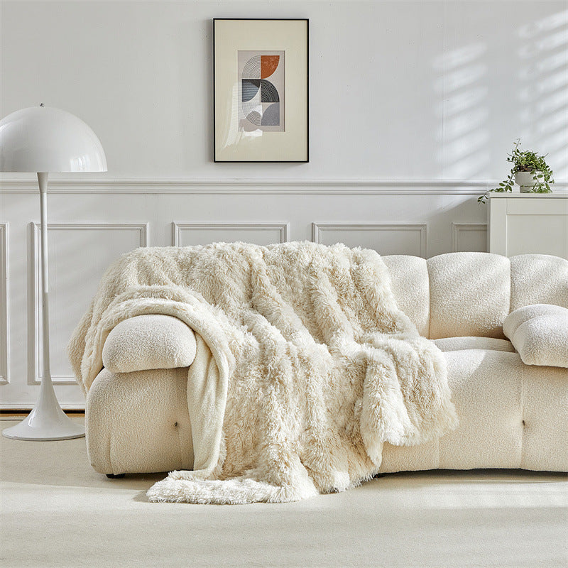 Women Luxury and Soft Faux Fur Blanket Bowlift