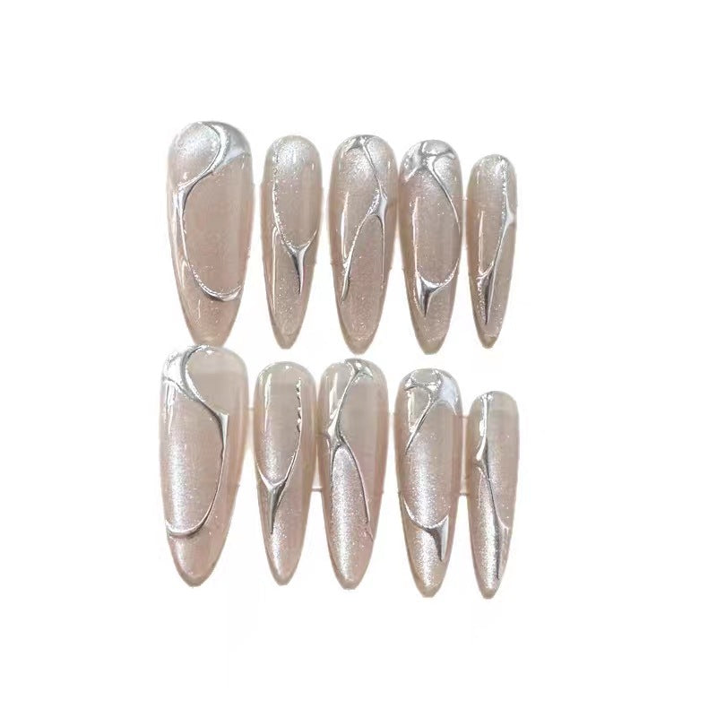 Elegant Abstract Art Press-On Nails Bowlift