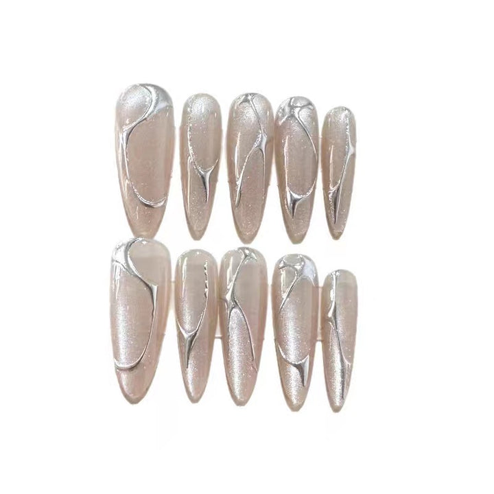 Elegant Abstract Art Press-On Nails Bowlift