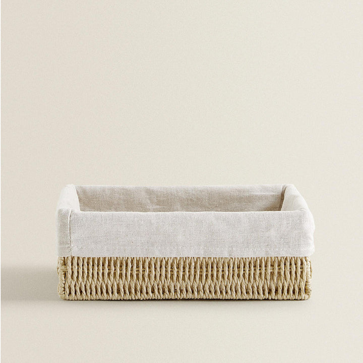 Natural storage basket with removable lining Bowlift