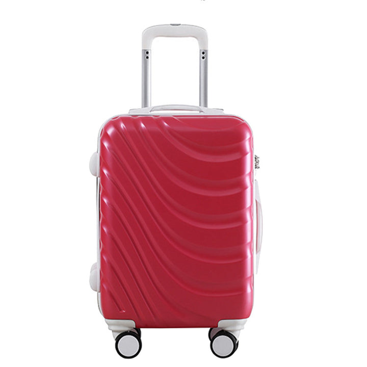 Unisex Stylish Wave-Pattern Hard Shell Carry-on Suitcase Bowlift