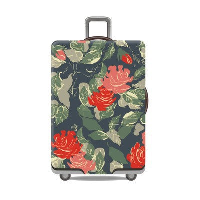 Tropical Leaf Print Hard Shell Luggage Bowlift