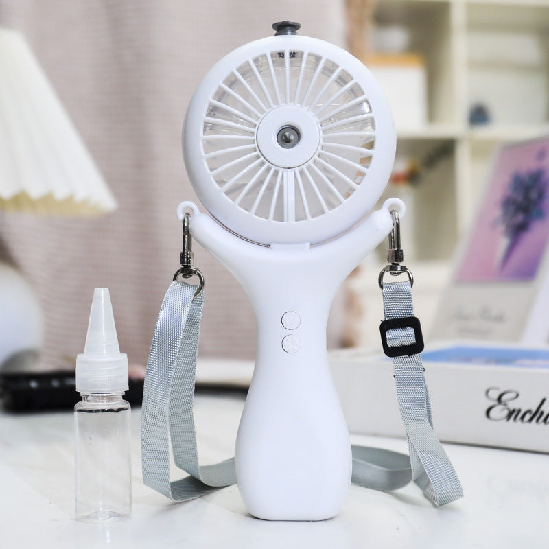 Women's Portable Mini Fan with Spray Function and Flexible Mounting System Bowlift