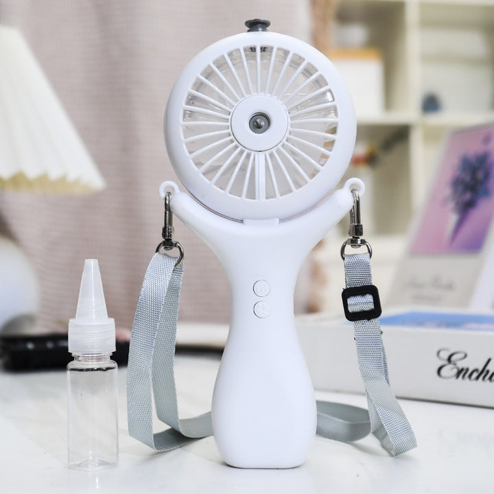 Women's Portable Mini Fan with Spray Function and Flexible Mounting System Bowlift