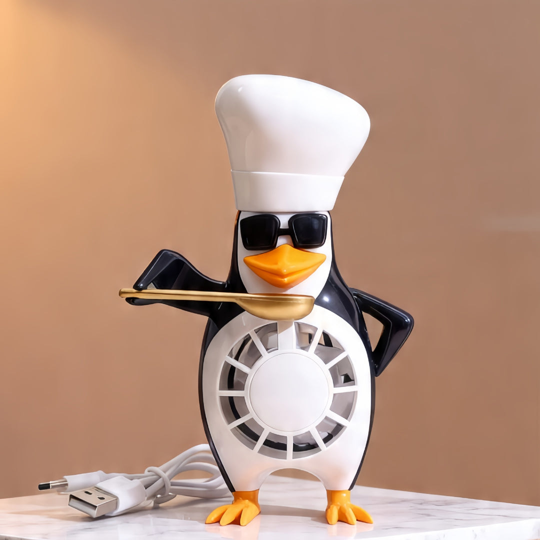 Women’s creative table fan in cute penguin design Bowlift