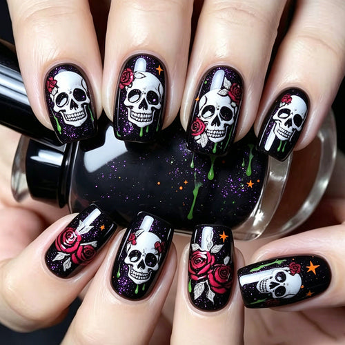 Gothic Skull Nail Art Set Bowlift