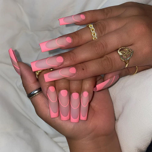 Creative Nail Art with Geometric Design Bowlift