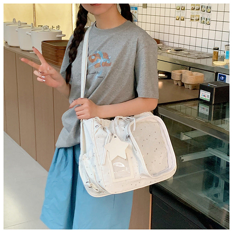 Stylish Multi-Pocket Drawstring Tote Bag Bowlift
