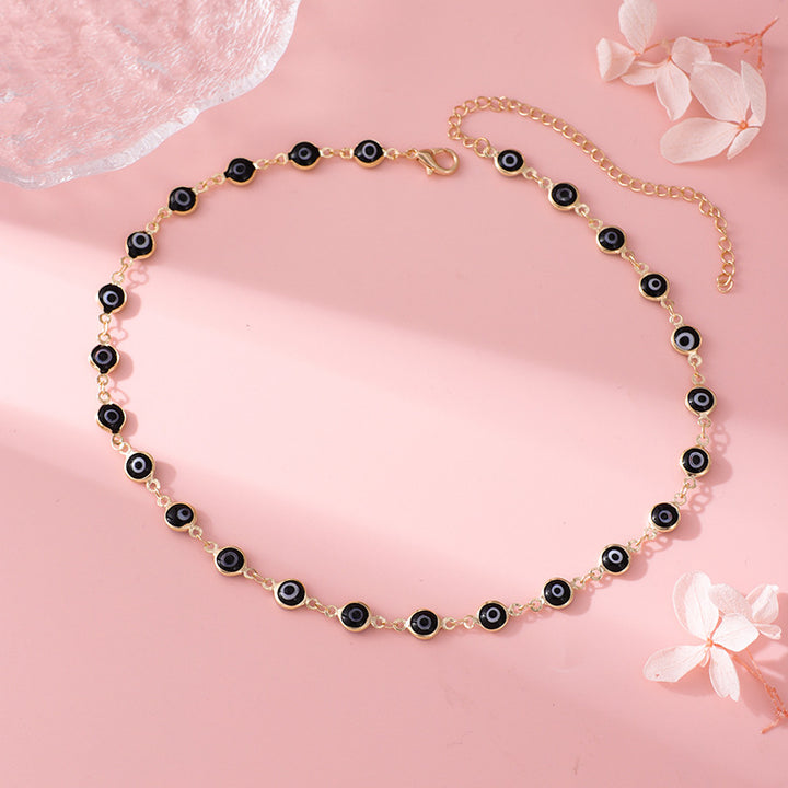 Decorative Evil Eye Charm Necklace Bowlift