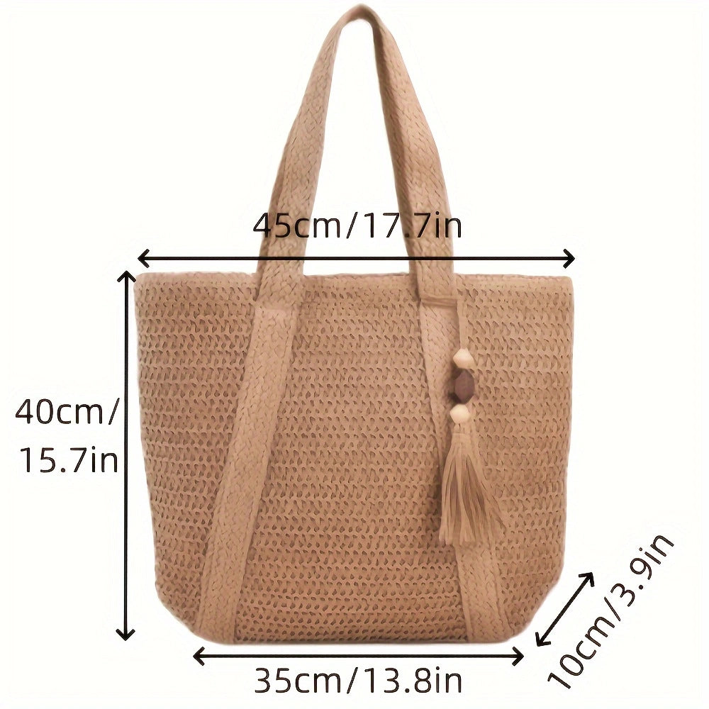Macrame Tote with Woven Design Bowlift