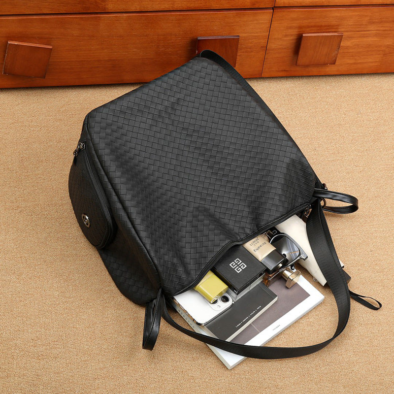 Woven Design Backpack Bowlift