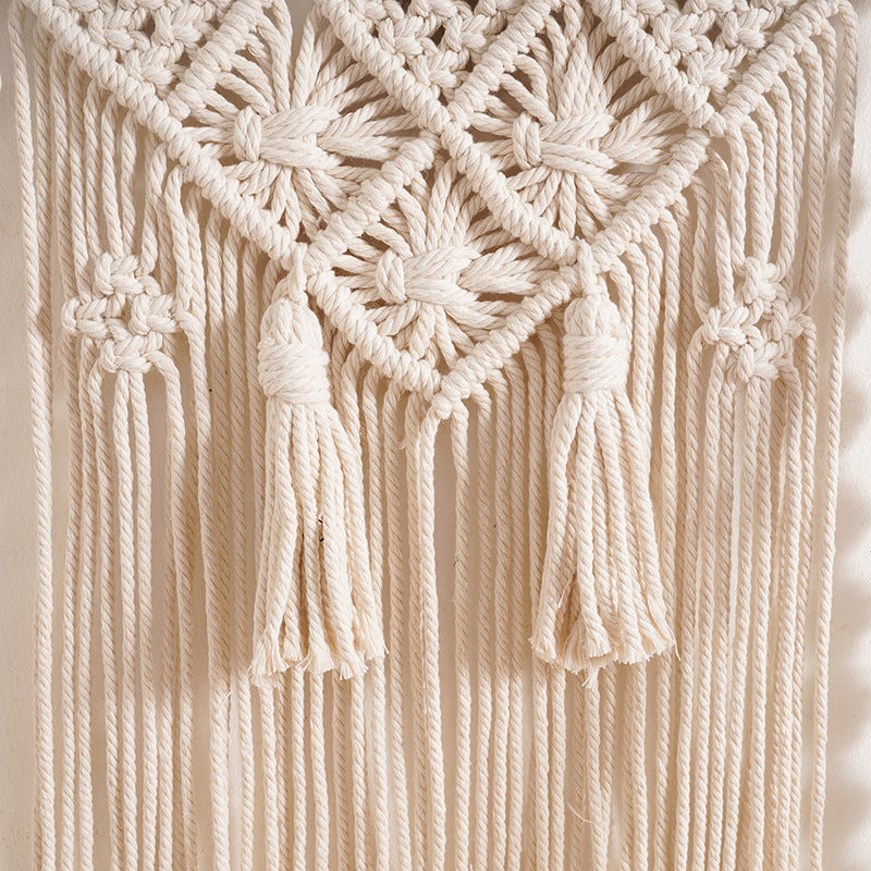 Macrame Wall Hanging Shelf with Decorative Accents Bowlift