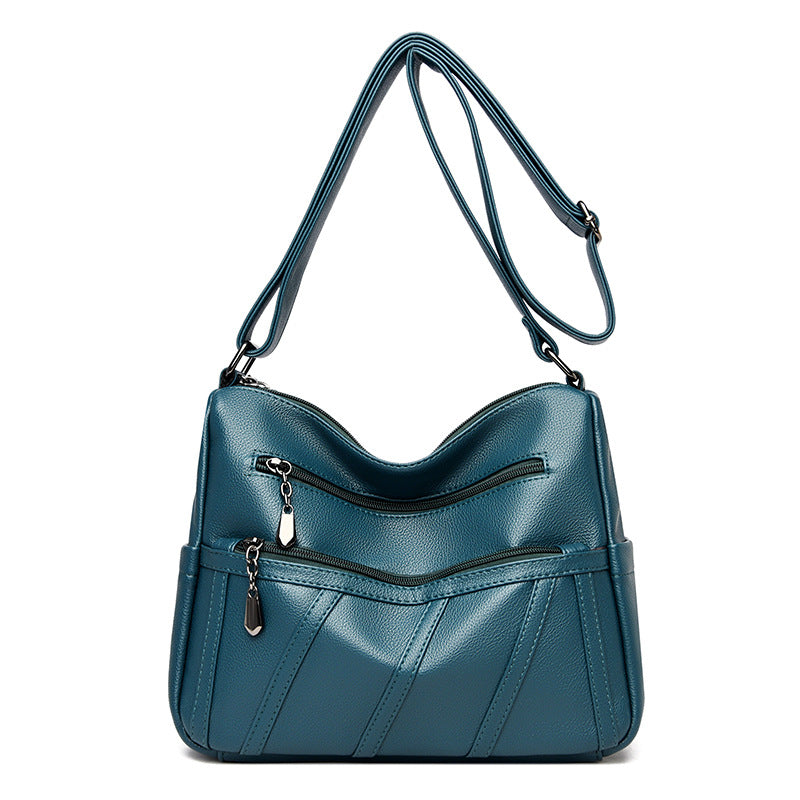 Elegant Zip-Detail Shoulder Bag Bowlift