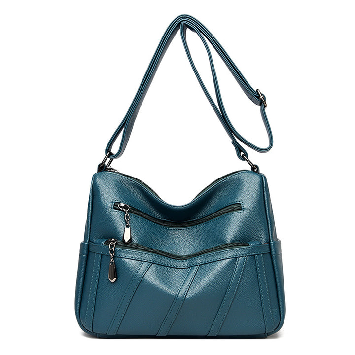 Elegant Zip-Detail Shoulder Bag Bowlift