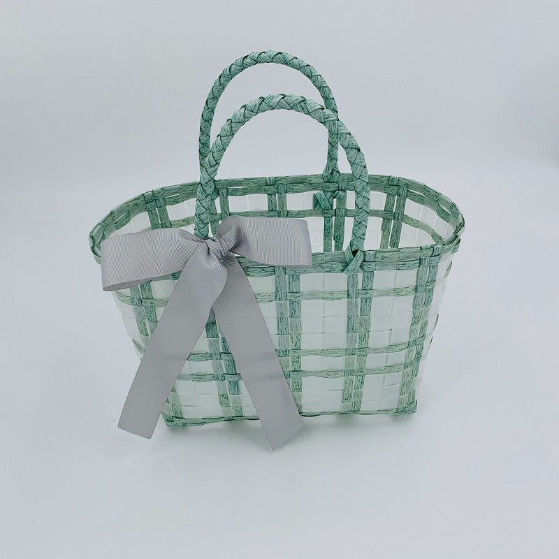 Decorative Basket Bag with Elegant Bow Bowlift