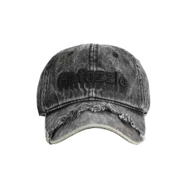 Men's Distressed Denim Baseball Cap Bowlift 1784270737