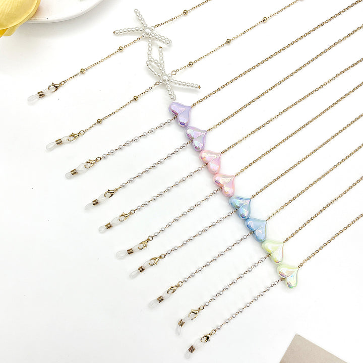 Heart-Detail Eyewear Chain Bowlift