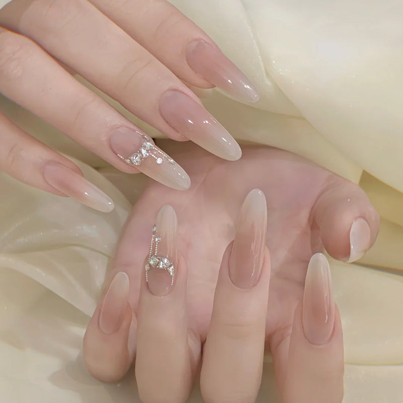 Natural Almond-Shaped Press-On Nails Bowlift