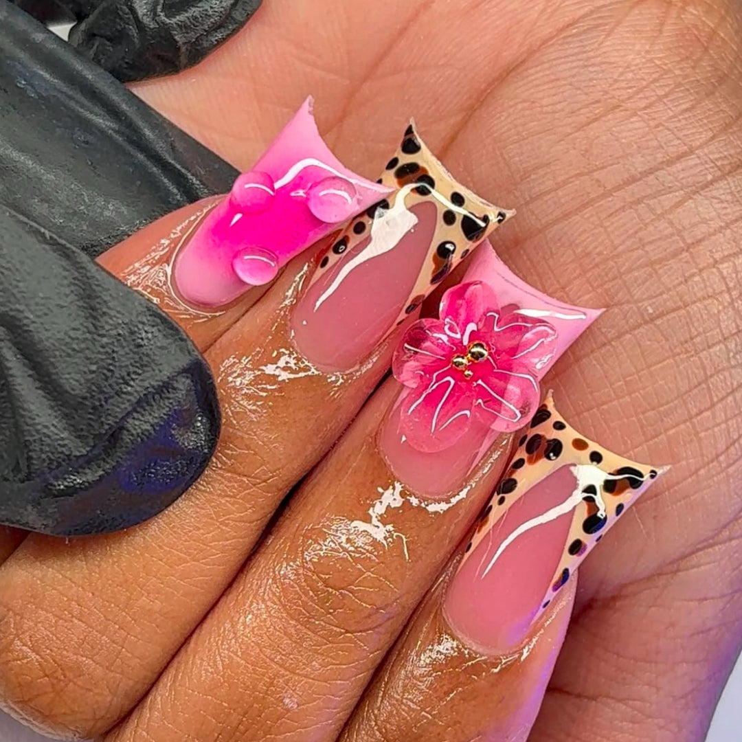 Artistic Floral Gel Press-On Nails Bowlift 1787368914