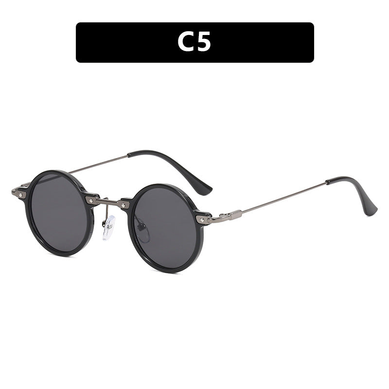 Women's fashionable round sunglasses with stylish metal frame and polarized lenses Bowlift