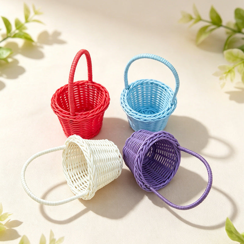 Decorative Miniature Woven Basket Bowlift