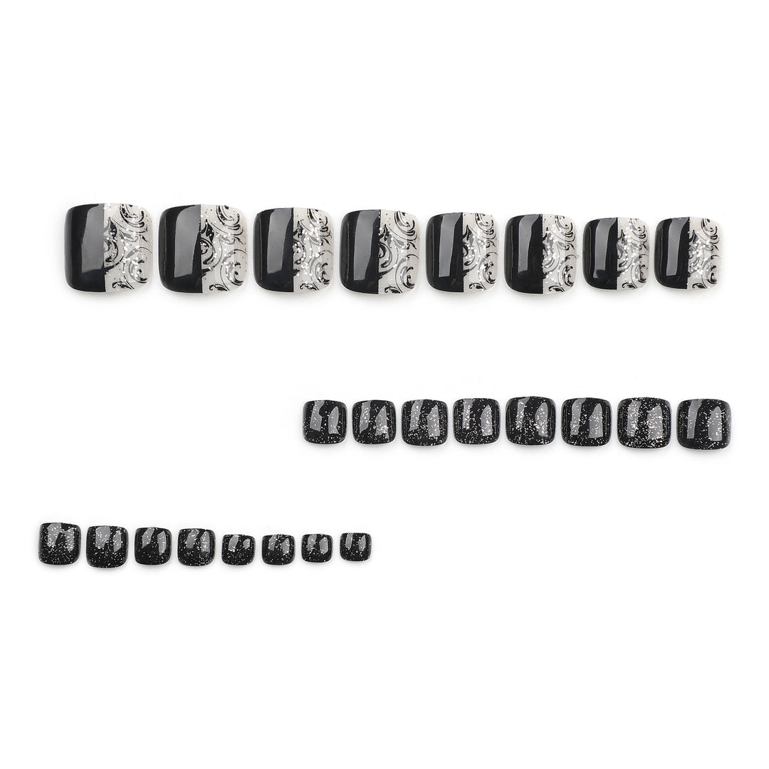 Elegant foot nail art with detailed design Bowlift