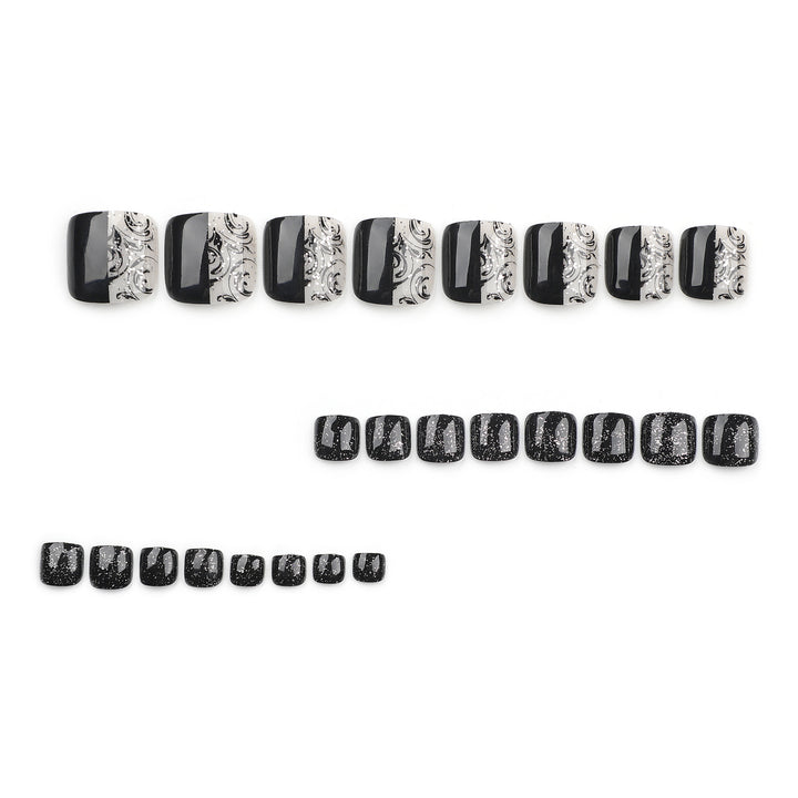 Elegant foot nail art with detailed design Bowlift