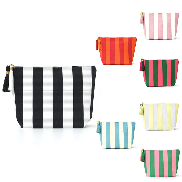 Cosmetic bag with sophisticated stripe pattern Bowlift