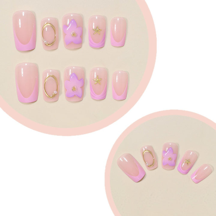 Artistic Press-On Nail Design Set Bowlift