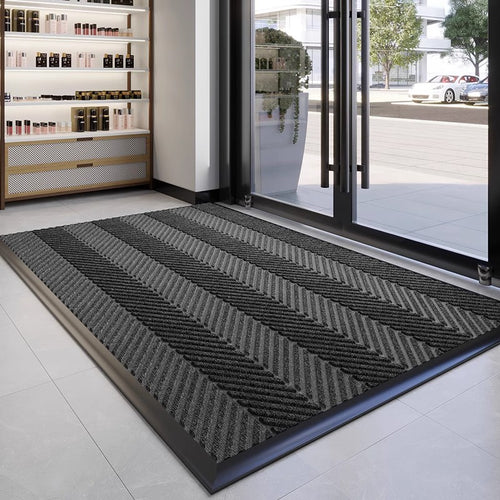 Decorative Chevron Pattern Entry Mat Bowlift