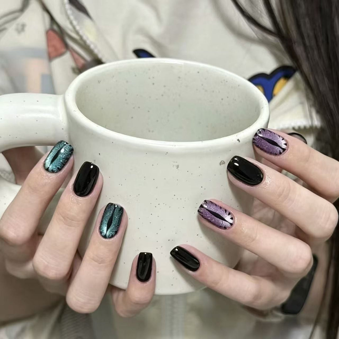 Elegant French Tip Press-On Nail Set Bowlift