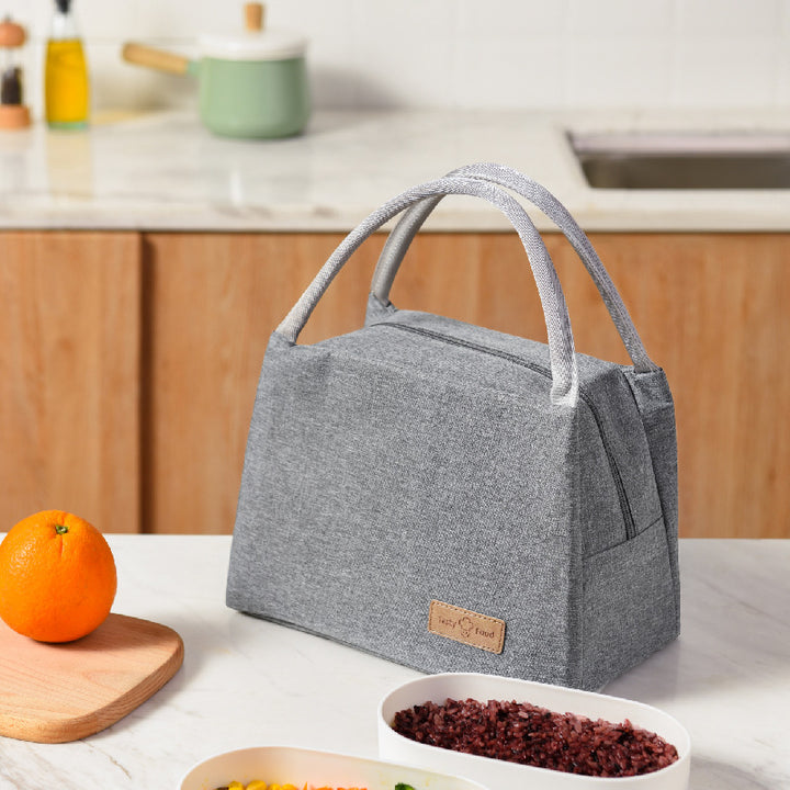 Insulated Lunch Tote with Side Pocket Bowlift