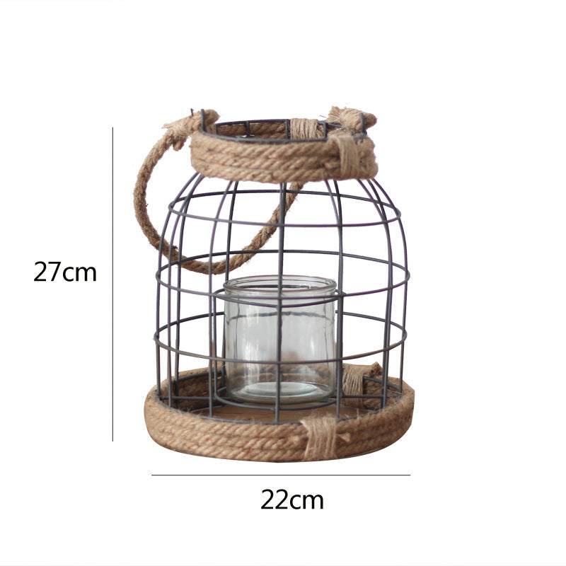Decorative lantern made of metal and glass Bowlift