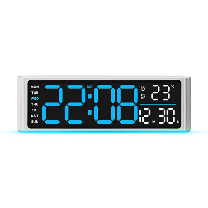 Digital LED alarm clock with temperature and day of week display Bowlift