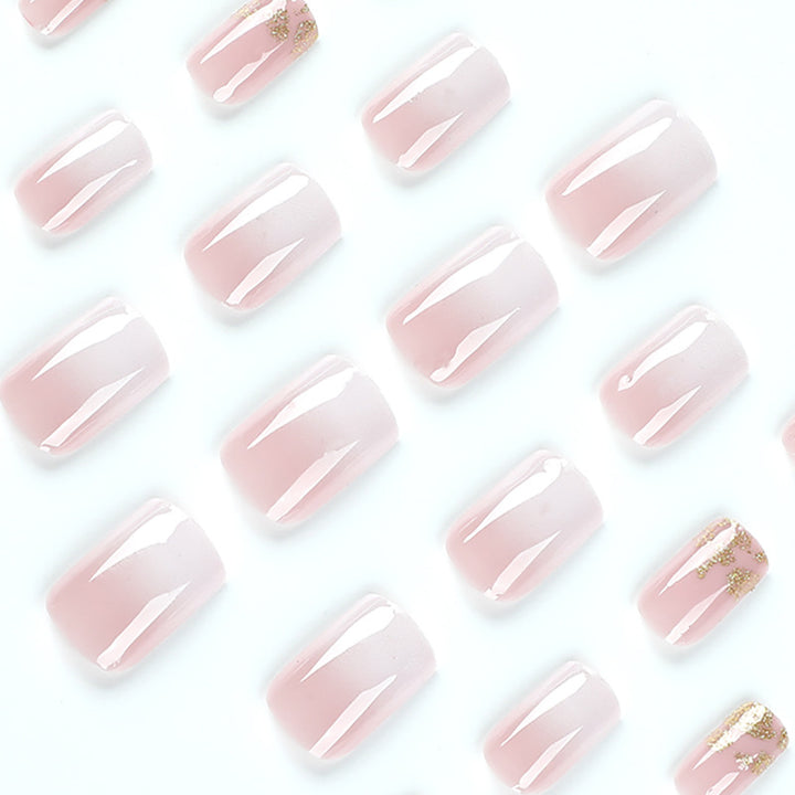 Artistic gel nails with glitter and ombre effect Bowlift