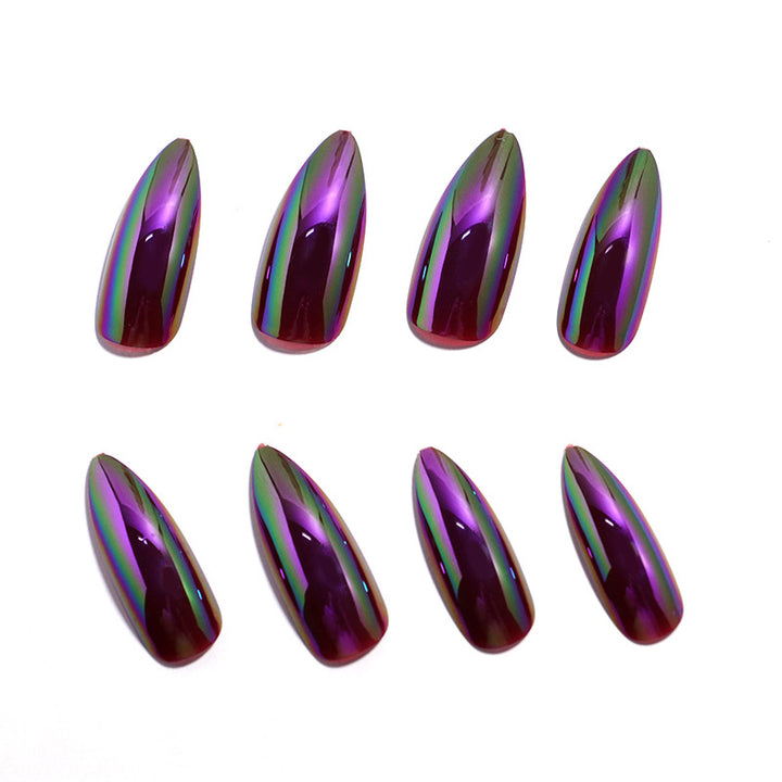 Iridescent Stiletto Press-On Nail Tips Bowlift