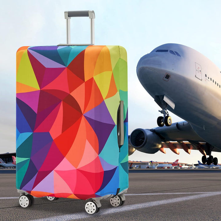 Unisex non-elastic suitcase protective cover with world travel design for hard-shell trolley and spinner wheels Bowlift
