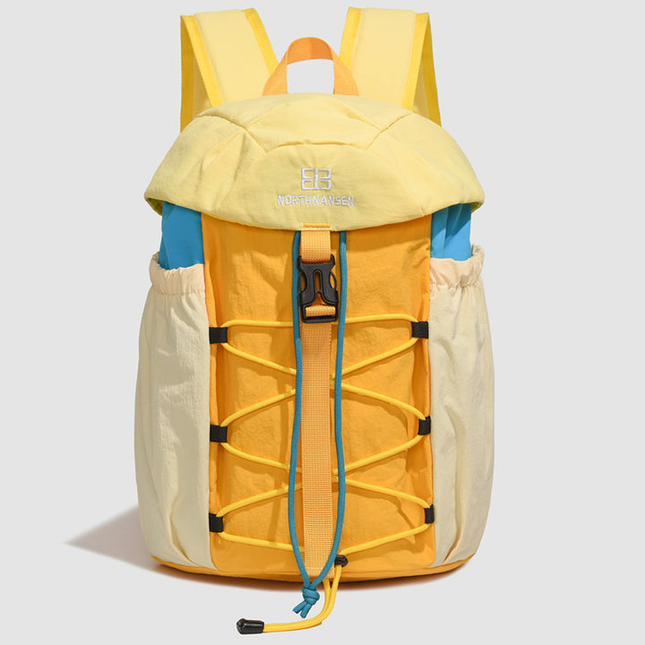 Unisex nan lighter urban outdoor backpack with elastic front tension cord and side elastic pockets Bowlift