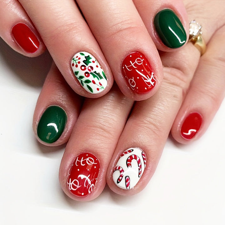 Festive Press-On Nail Art Collection Bowlift