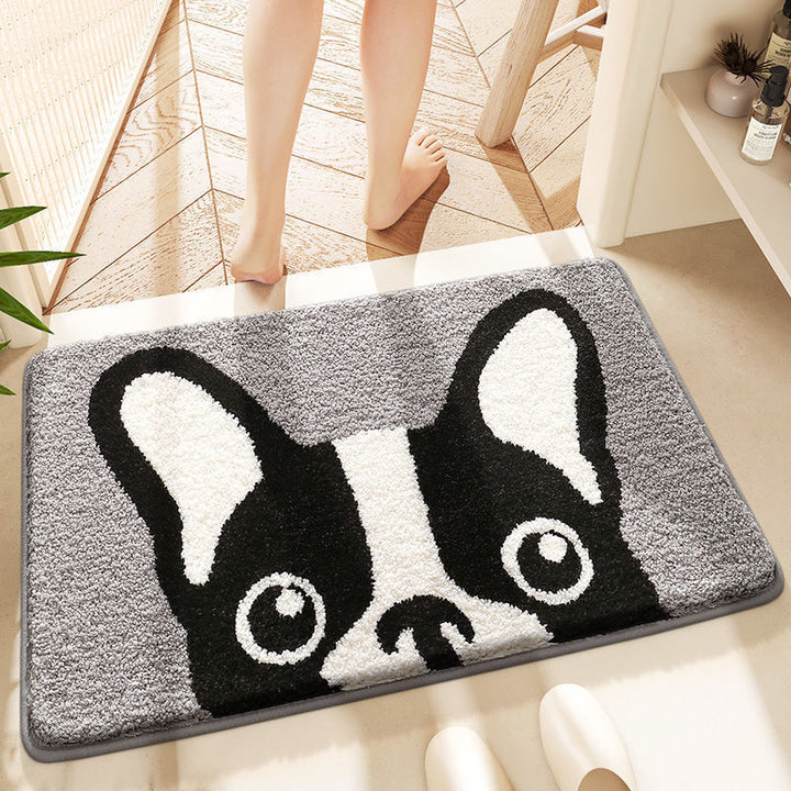 Cute Cat-Themed Plush Bath Mat