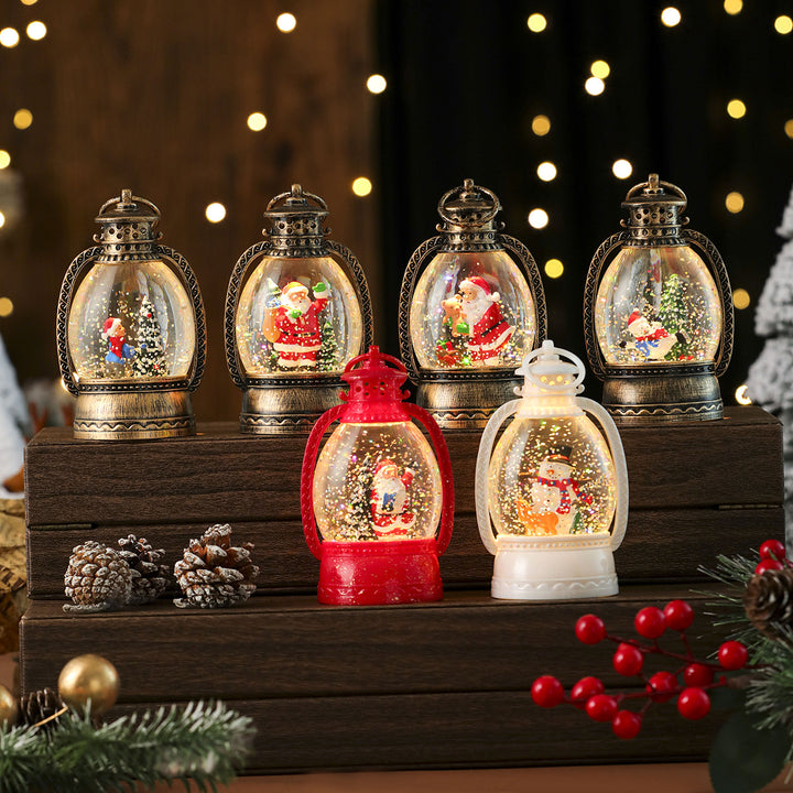 Decorative LED Snow Globe Lantern Bowlift