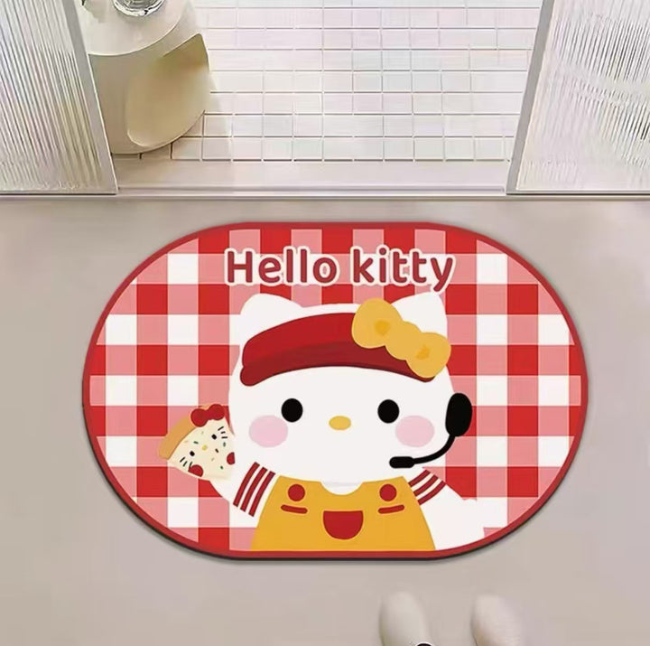 Playful Dog-Themed Bathroom Mat