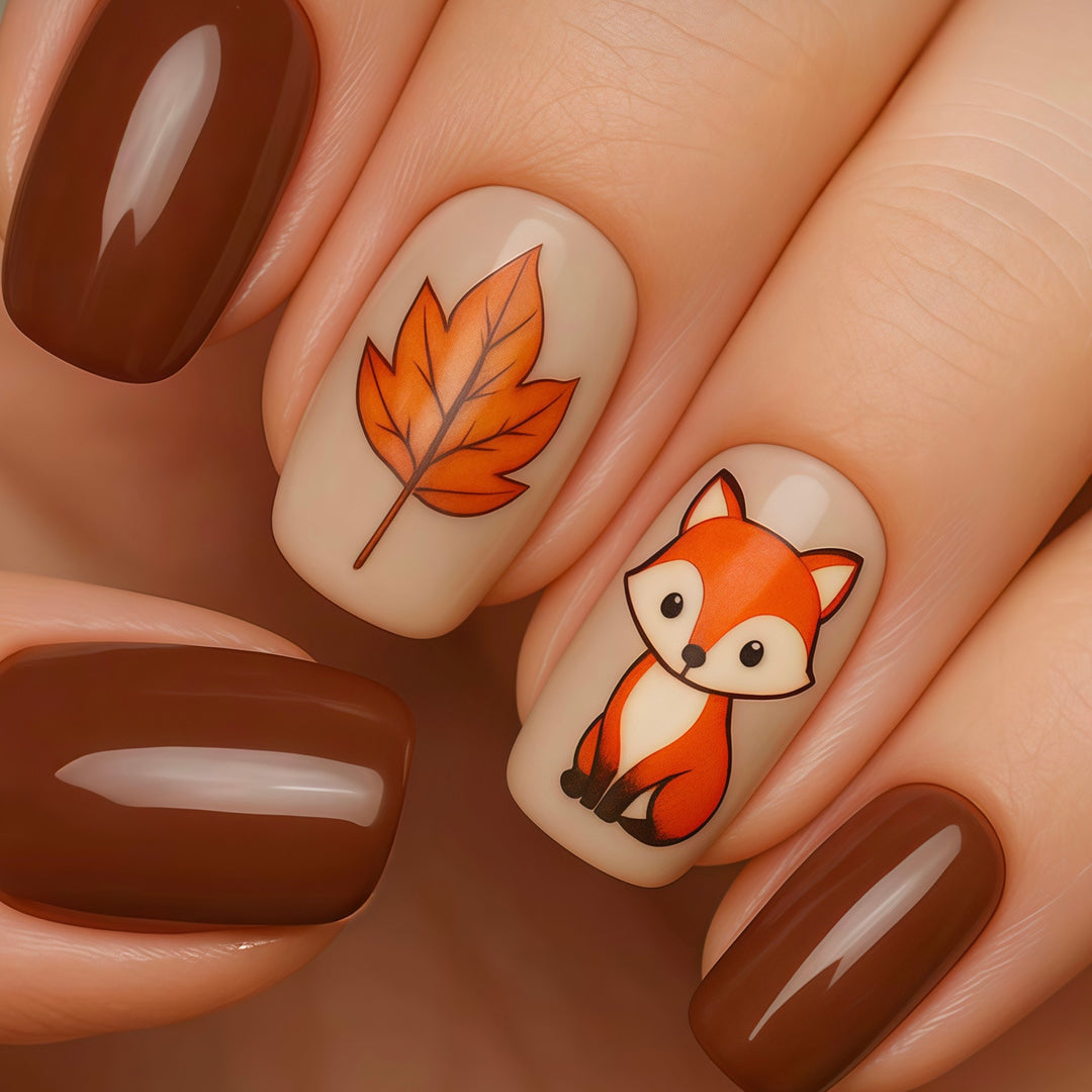 Decorative Glittery Star-Accented Press-On Nail Set Bowlift