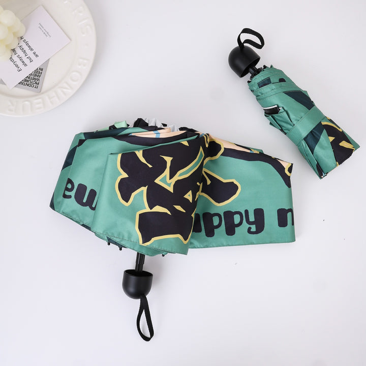 Ladies creative folding umbrella with graphic design Bowlift