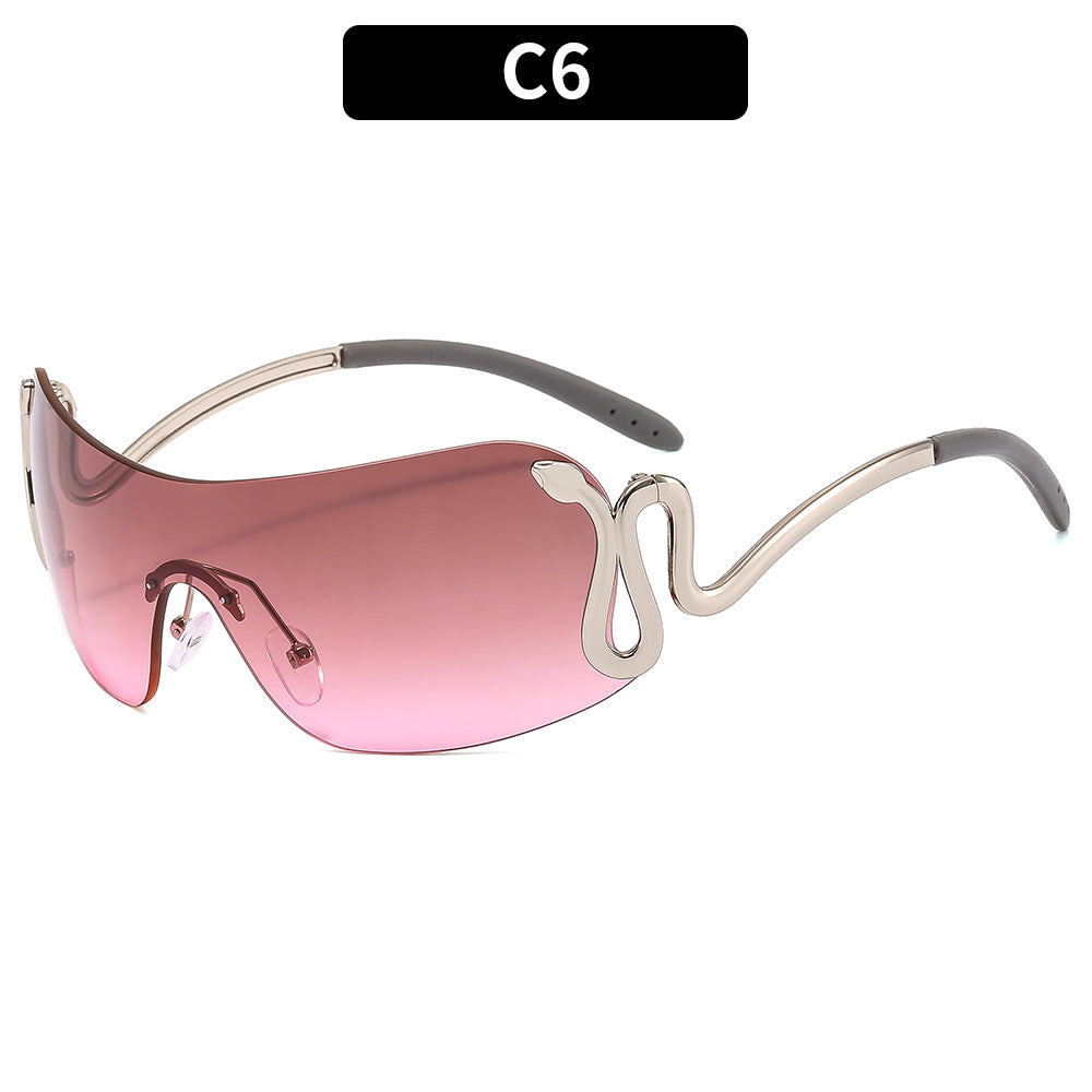 Avant-Garde Oversized Shield Sunglasses