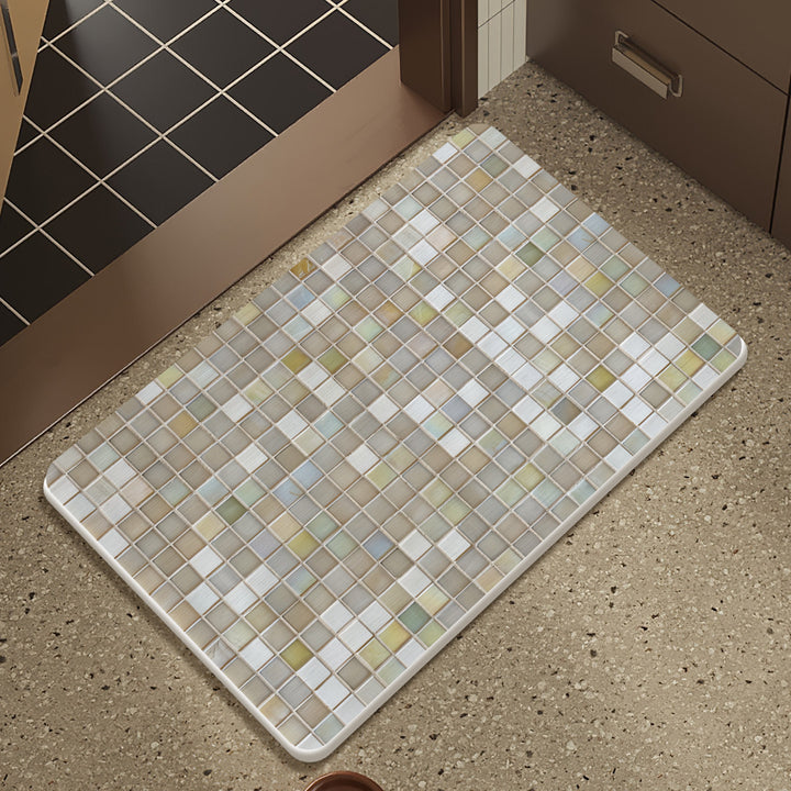 Mosaic Design Bath Mat Bowlift
