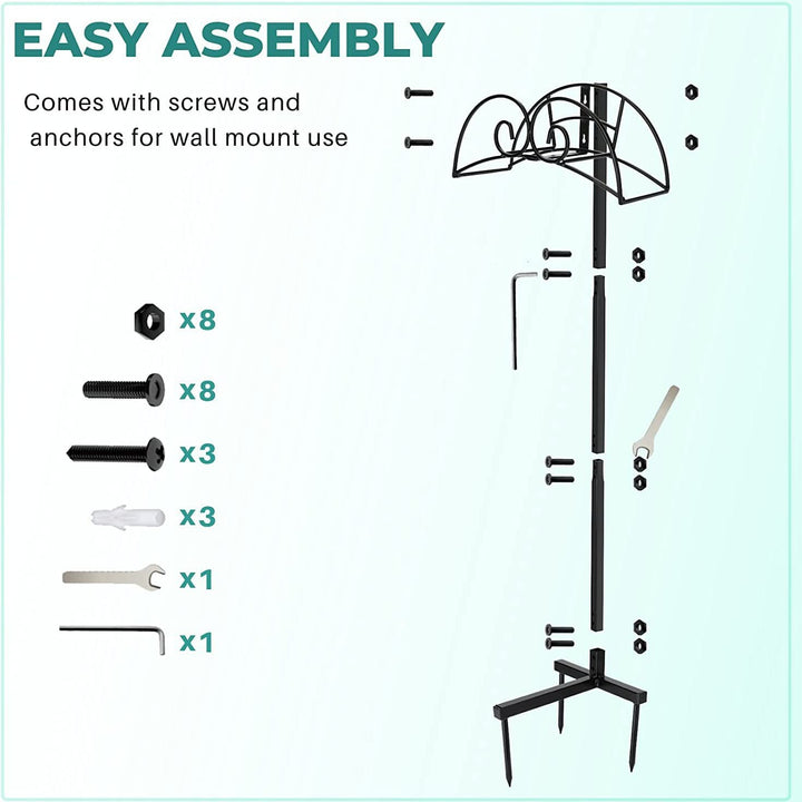ornate wrought iron outdoor garden hose stand with rustproof powder-coated finish Bowlift